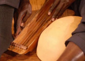 Nanga, the African harp-like seven-stringed and carved out wooden instrument.