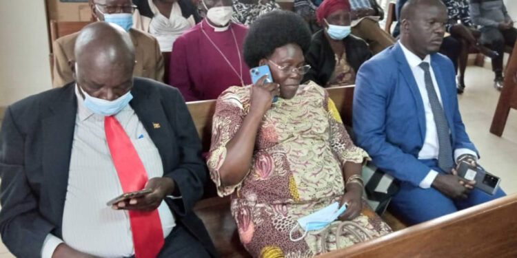 A team of petitioners and interested parties during a hearing session of Constitutional Court case on which the court ruled on February 20 that the lands and proprietary interests be held in perpetuity under customary tenure guaranteed under Artic1e 237(1), (3)(a) of the Constitution of Uganda, 1995. COURTESY PHOTO.